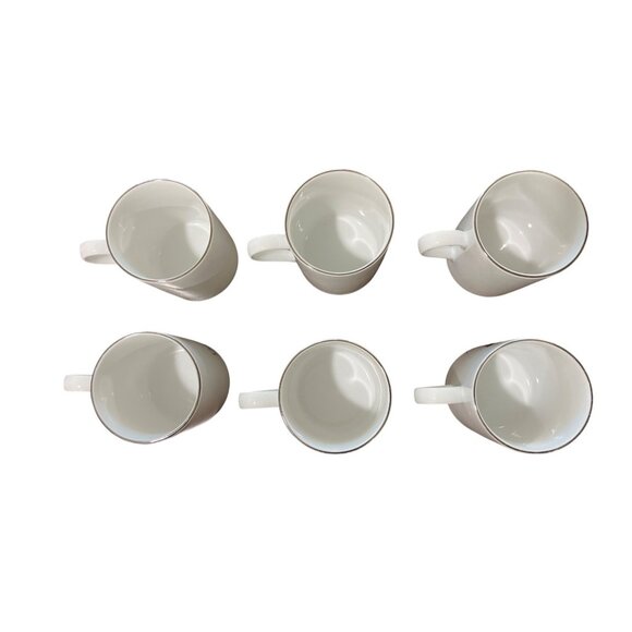 Pottery Barn Set Of 6 Reindeer Character Mugs Dancer Vixen Blitzen Made in Japan - Picture 10 of 11